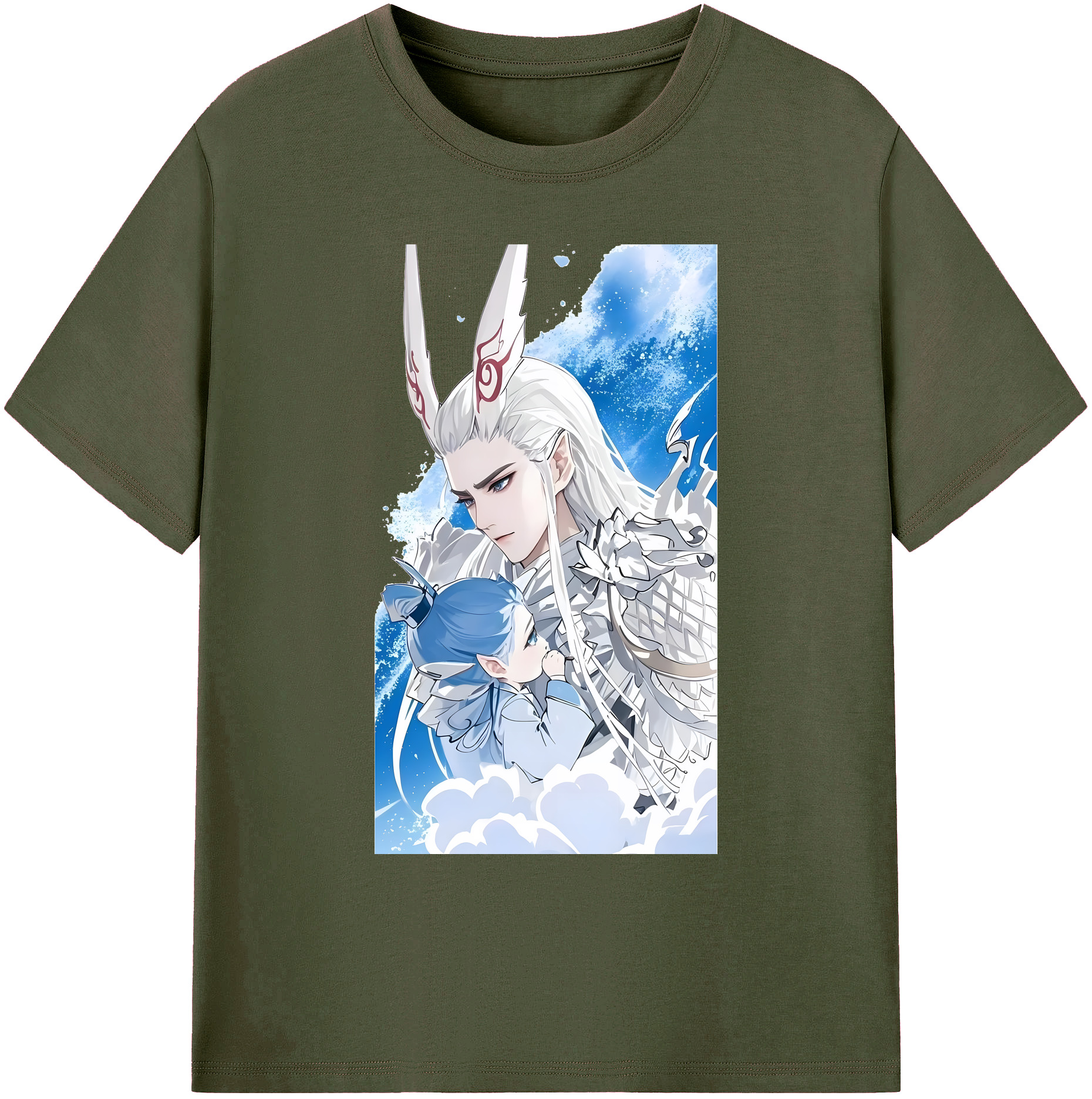 （画像用） Ne Zha 2 ナタ 魔童の大暴れ 綿100％ メンズ半袖Tシャツ｜肌触りやわらか＆通気性